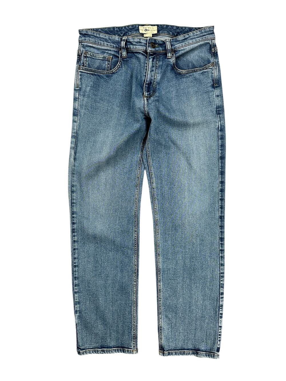 Orvis Five Pocket Straight Leg Stretch Jean in Blue — Size 32x30 Men's
